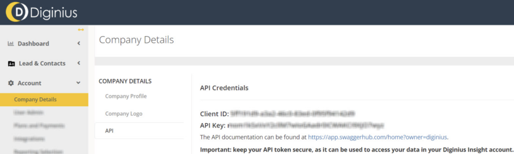 Diginius-Insight-API-key